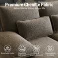 thumbnail image 7 of Gelloan 104.72" U Shaped Couch, 4 Seat Sectional with 4 Throw Pillows, High Dense Memory Foam with Double Chaise Lounge &Living Room Couch,Brown, 7 of 7