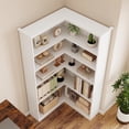 thumbnail image 2 of Garvee Large 5-Tier L-Shaped Corner Bookshelf, 35.5 x 35.5 x 72.8", White, 2 of 8