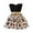 Black, variant on Gaexia Girls Dresses ,Valentine's Day Girls Floral Print Dress With Puffed Sleeves And Waist Tie For Party (Red,3-4 Years)