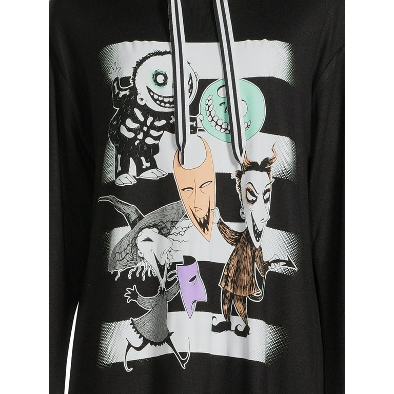 Nightmare Before Christmas Women s Hooded Sleepshirt and Socks Set