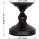 thumbnail image 2 of Candelabro de pilar de metal negro mate, juego de 2 candelabros, ideal para decoración de mesa de centro del hogar, centro de mesa para comedor/estar R, 2 of 5