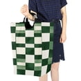 thumbnail image 7 of Geometric Green and White Laundry Basket with Handles 50L Collapsible Laundry Hamper for Bathroom Bedroom Laundry Room, 7 of 7