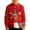 Red, variant on Boys Winter Holiday Reindeer Print Soft-Lined Thermal Pullover Sweatshirt for Casual Wear