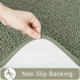 thumbnail image 4 of Homore Bathroom Rugs Sets, Luxury Bath Mat Set Anti-Slip Chenille Bath Rug and U-Shaped Toilet Mat Gray Green, 4 of 8