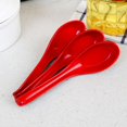 thumbnail image 5 of Juego de 8 cucharas de arroz, cuchara de sopa china Won Ton, cucharas de sopa simples de estilo asiático, rojo y negro, 5 of 5