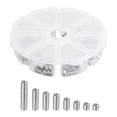 thumbnail image 1 of Unique Bargains Slotted Set Grub Screws, M4 Metric 304 Stainless Steel Flat Point Set Screw Assortment Kit 1set (100pcs), 1 of 5