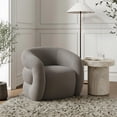 thumbnail image 2 of Meridian Furniture Fauteuil d'Appoint en Velours Gris Roxbury, 2 of 14