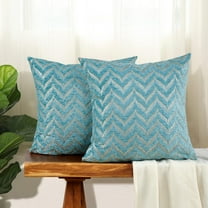 Home Soft Things Arusha Jacquard Chenille 2 Piece Throw Pillow Cover Set - Turquoise - 20" x 20"