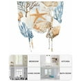 thumbnail image 6 of Brown Blue Beach Coastal Tie Up Curtains for Window, Thermal Insulated Balloon Shade Adjustable Rod Pocket Curtains Valance Panels for Kitchen Bathroom Cafe 42 x 45 Nautical Summer Starfish Coral, 6 of 6