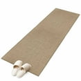 thumbnail image 2 of Beige 2x6 Kitchen Runner Rug, Farmhouse Burlap Solid Brown Color Modern Linen Texture Non-Skid Rubber Backing Large Rectangle Rugs - Living Room Bedroom Home Office, Indoor Floor Carpets Washable Rug, 2 of 9