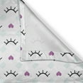 thumbnail image 5 of Ambesonne Eyelash Grommet Curtain, Winking Eyes Hearts, 50" x 72", Fuchsia Pale Blue Black, 5 of 6
