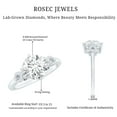 thumbnail image 5 of Rosec Jewels Lab Grown Diamond Solitaire Engagement Ring 2 Carat - 8 mm - EF-VS Grade Certified, 925 Sterling Silver, US 4.00, 5 of 8
