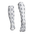 thumbnail image 4 of Compression Socks for Women and Men - rudder Anchors Vintage grey Compression Socks Circulation for Workout, 4 of 8