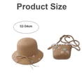 thumbnail image 2 of Conjunto de sombrero y bolso de paja para niñas, sombreros de fiesta de té para niñas, bolsos, gorras de vestir, bolsas, regalo para cumpleaños, verano, viajes en la playa, 2 of 5