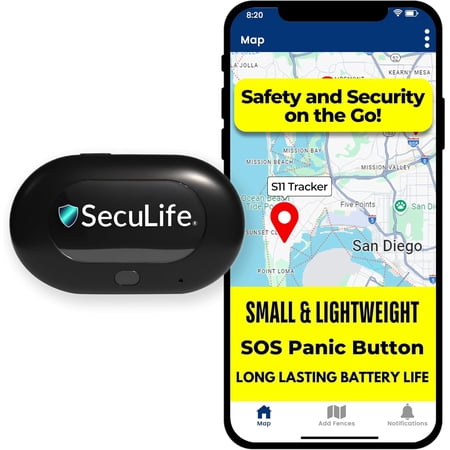Seculife 4G GPS Trackers Device for Vehicles, Kids, Adults, Pets & Bikes, Durable Tracking Devices for Cars Hidden, Small, Lightweight, Water Resistant | Subscription Required