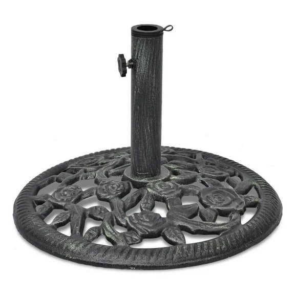 Umbrella Base Cast Iron 26.5 lb 19" Green