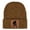 Brown, variant on Bigfoot Leather Patch Acrylic Knit Beanie - Soft Stretchable Sporty Unisex Hat, Daily Comfort & Perfect Gift