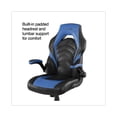 thumbnail image 2 of Emerge Technologies EEM51464 Vortex Bonded Leather Gaming Chair, Blue & Black, 2 of 5