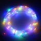 thumbnail image 5 of 40ft / 100leds Luces de cadena LED con energía solar Control remoto Cambio de color 8 modos Alambre de cobre decorativo, 5 of 8