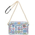 thumbnail image 2 of FORMRS Women Crossbody Purse with Chain Strap Vegan Leather Shoulder Handbag, Blue Retro Pattern, 2 of 7