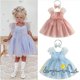 thumbnail image 2 of B930G-Kids Girls Princess Dress Swiss Dot Puff Manga Lazo Flor Niña Vestido En Capas Malla Tul Desfile De Fiesta Con Diadema, 2 of 4