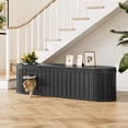 thumbnail image 5 of Nihsuao Hidden Cat Litter Box Enclosure with Round Lift-Up Door, Multi-Functional Resin Cat Cabinet for Living Room & Bedroom, Black, 5 of 7
