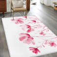 thumbnail image 2 of 4'x6' Area Rugs, Pink Spring Floral Indoor Outdoor Area Rug for Living Room Bedroom, Watercolor Botanical Summer Flower Washable Bathroom Rugs Kitchen Floor Carpet Mats Home Decor Aesthetic, 2 of 8