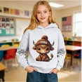 thumbnail image 4 of MAIHAN Teen Girl Hoodies Boys Highland Cow Sweatshirt Hoodie Cute Casual Fall Winter Sweatshirts Cowgirl Long Sleeve Pullover Tops(White,3-4 Years), 4 of 6