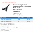thumbnail image 2 of Rear Left Steering Knuckle 1 - Compatible with 2002 - 2005 Hyundai XG350 3.5L V6 - Autopart Premium, 2 of 2
