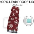 thumbnail image 4 of Stainless Steel Tumbler 40oz, Vintage Christmas Winter Snowflake Leakproof Tumblers Insulated Water Bottle with Straw And Lid, Car Coffee Cups Travel Mug Universal Fits for Water, Iced Tea, 4 of 6