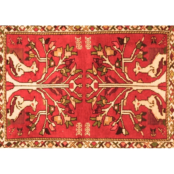 Ahgly Company Indoor Rectangle Persian Orange Traditional Area Rugs, 4' x 6'