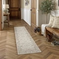 thumbnail image 3 of BERTHMEER 2'x6' Washable Runner Rugs for Hallway Bathroom Bedroom Entryway Kitchen Non Slip Brown Vintage Oriental Distressed Runner Rugs, 3 of 6
