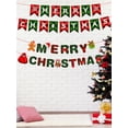 thumbnail image 4 of YINKUU Christmas Flags Circle Garland Pull Flowers Holiday Decorations Banners New Cartoon Red Green Fashion Burlap Circles, 4 of 13