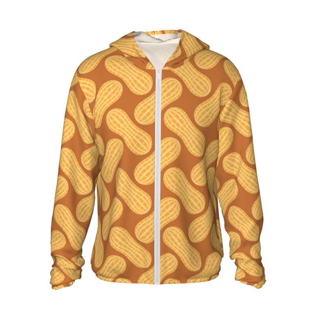 Fotbe Peanuts6 Chaqueta con Protección Solar UPF 50+ para Hombre y Mujer, Camisa con Capucha y Bolsillos-X-Large