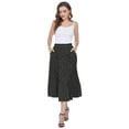 thumbnail image 6 of Zeagoo Womens Casual Boho Skirt Polka Dot High Waist Pleated A-Line Swing Midi Skirts with Pockets, 6 of 9