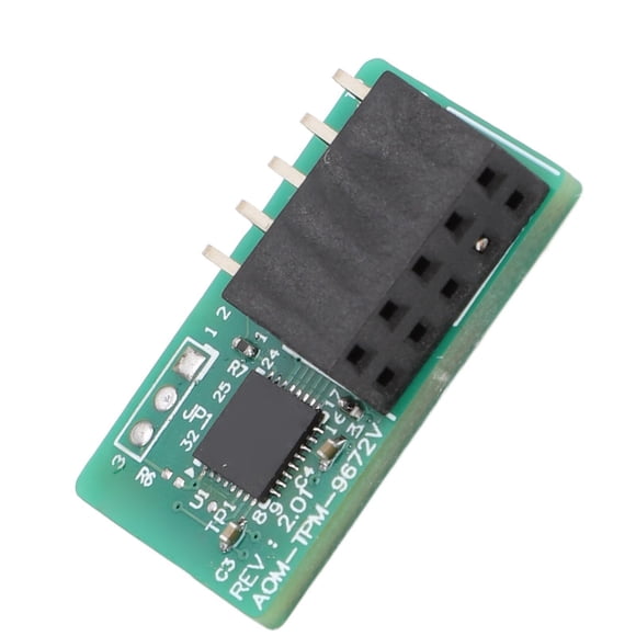 TPM 2.0 Module, Vertical AOM TPM 9672 10Pin SPI Easy Installation TPM 2.0 Module Trusted Platform for Quantum Computers