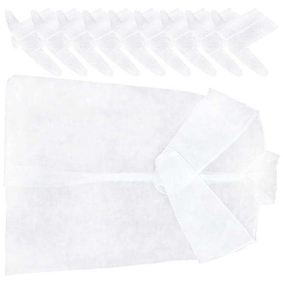 10pcs Disposable White Laboratory Coat Non-woven Fabric Laboratory Coat