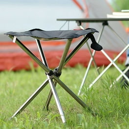 Moclever Folding Camping Stool Portable Travel Chair 275.6LBS Load with Carry Bag for Camping Fishing BBQ Black Walmart