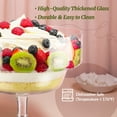 thumbnail image 6 of NiHome 110OZ Clear Glass Trifle Bowl for Layered Desserts, Jellies, Salads, Cold Dishes, Fruit Bowls, Martini-Inspired Design Decorative Centerpiece Large Dessert Bowl for Family Gatherings, Parties, 6 of 9