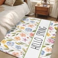 thumbnail image 4 of 3'x5' Rug for Living Room Bedroom, Spring Floral Washable Area Rugs Non-Slip Carpet Mats, Colorful Flowers Elegant Pastoral Indoor Low Pile Area Rug Runner for Kitchen, Mudroom, 4 of 8
