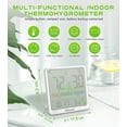 thumbnail image 3 of Geevon Digital Indoor Thermometer Hygrometer, Wireless Temperature Humidity Meter with Comfort Index, 1*AAA Battery, Calendar, Small Room Temperature Monitor for Home, Greenhouse, Bedroom(White), 3 of 9