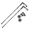 thumbnail image 1 of Bâtons de Marche Télescopiques, 1 Paire 130cm Pliable, Verrou Intérieur Noir pour Randonnée Marche Alpinisme, 1 of 8