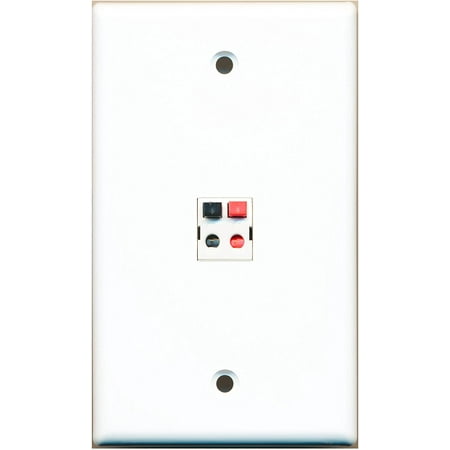 RiteAV - 1 Port Speaker Wall Plate - White