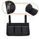 thumbnail image 5 of Bolsa lateral para silla de ruedas, bolsa impermeable para reposabrazos con organizadores de almacenamiento de línea brillante negro para andadores y andadores, 5 of 5