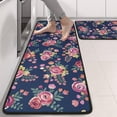 thumbnail image 2 of Kitchen Rugs Sets Of 2,Pioneer Flower Floral Print Pattern Anti Fatigue Kitchen Mat Rugs Non Slip Washable,Decorative Kitchen Floor Mats for Kitchen,Sink,Laundry,17"x47"+17"x47", 2 of 5