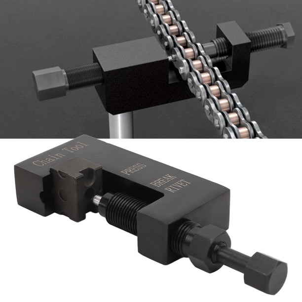 Cortador de Cadena y Conjunto de Remachado, Conjunto de Interruptores de Cadena de Acero Fácil de Usar Con Servicio Pesado Con Tratamiento Térmico para la Motocicleta ATV 520 525