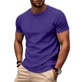 thumbnail image 2 of Zimjoy Men's Crew Neck T Shirts Short Sleeve Quick Dry Athletic Performance Tee Soft Breathable Moisture Wicking Casual Basic Tees Purple L, 2 of 7