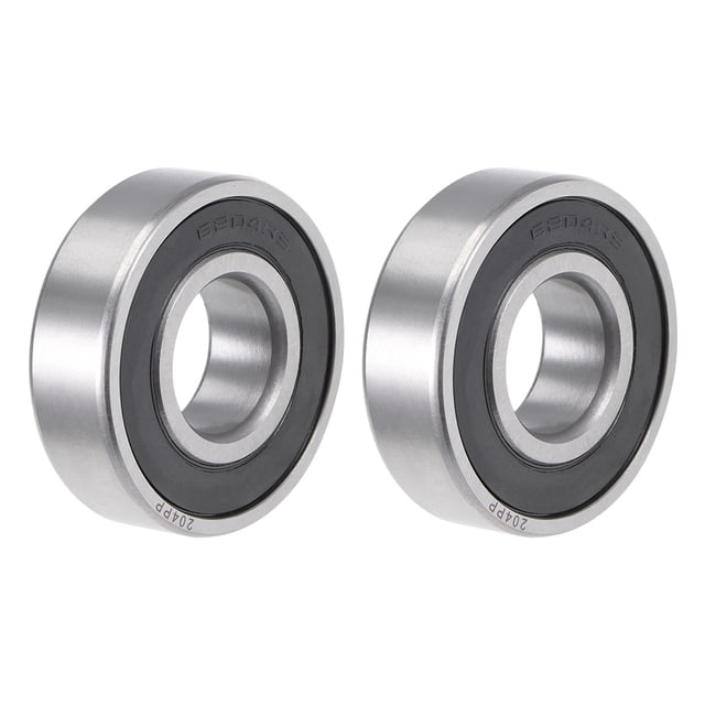 Unique Bargains Roulement à Billes 204PP 20x47x14mm, Doublement Scellé, 6204-2RS Roulements à Rainures Profondes 2 Pcs