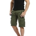 thumbnail image 4 of Zpanxa Mens Shorts Clearance, Men's Casual Pure Color Outdoors Pocket Beach Work Trouser Cargo Shorts Pant Army Green 40, 4 of 5