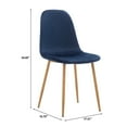 thumbnail image 7 of COSVALVE Dining Chairs Set of 4 Modern Velvet Upholstered Side Chair, Accent Chairs with Metal Legs for Kitchen Dining Room (Blue), 7 of 7